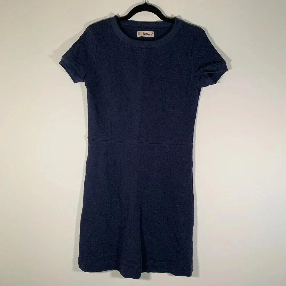 Lemlem Dress Women’s Dark Blue Short Sleeve Shift Dress